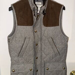 Jos. A. Bank Gray and Brown Herringbone Vest